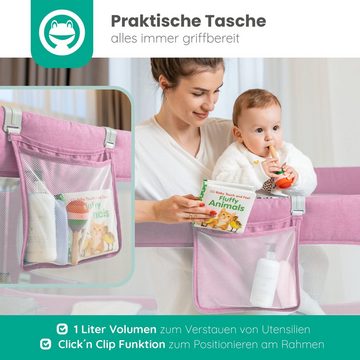 Froggy Bettschutzgitter, Labor geprüft, Baby Bettschutzgitter Kinder Rausfallschutz 300D Oxford