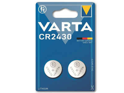 VARTA VARTA Knopfzelle Lithium, CR2430, 3V 2 Stück Knopfzelle