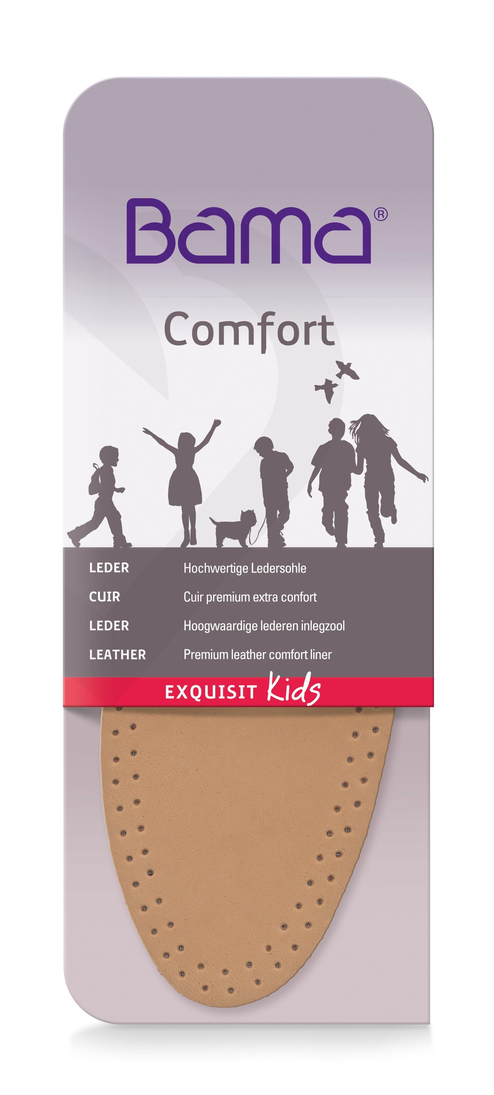 BAMA Group Ledersohlen Exquisit Kids - Ledersohle für Kinder | Einlegesohlen