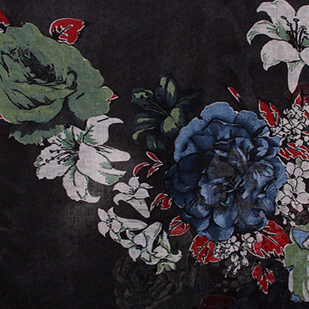 Design angenehmes Loop Tragegefühl Schal Modeschal Goodman Flora raffinierten mit Blumenmuster,