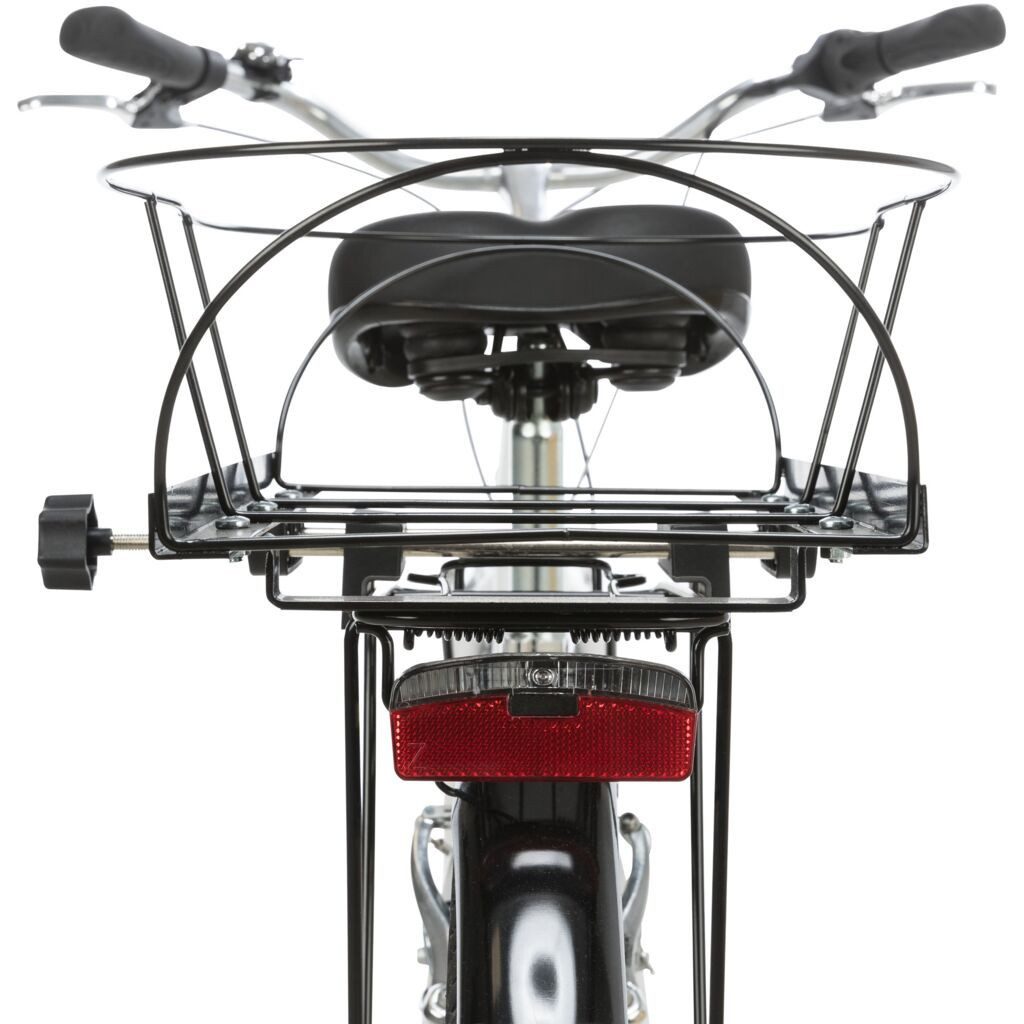 TRIXIE Tierfahrradkorb Hundefahrradkorb mit Netzhaube für lange Gepäckträger - schwarz - 29 ×