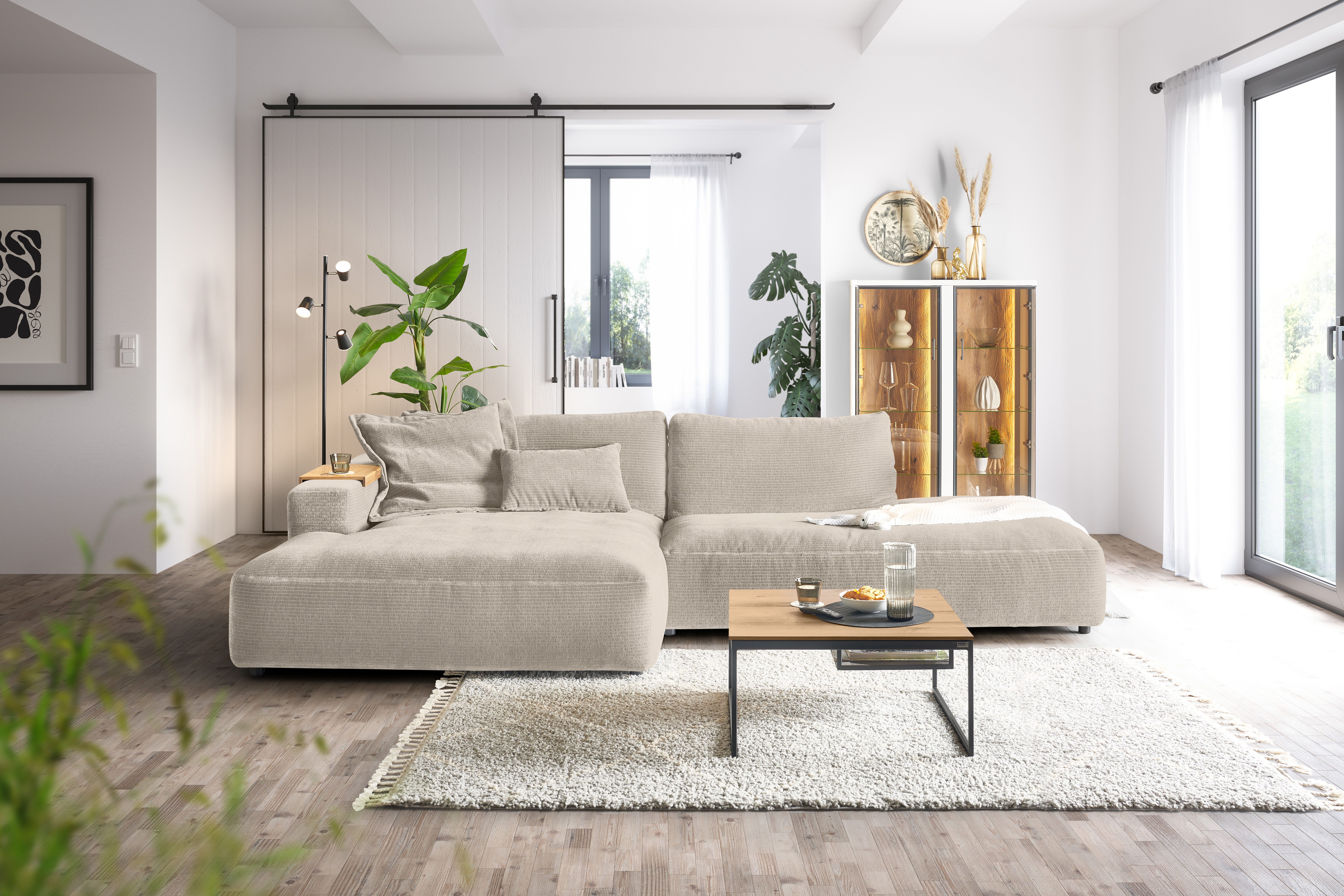 Musterring Ecksofa Lucia modern und bequem, Breite 330cm, L-Form, verschiedene Farben, großer Longchair mit Armlehne, B330 x T190 cm