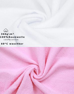 Betz Handtuch Set 8-tlg. Handtuch-Set Palermo Farbe weiß und rosé, 100% Baumwolle