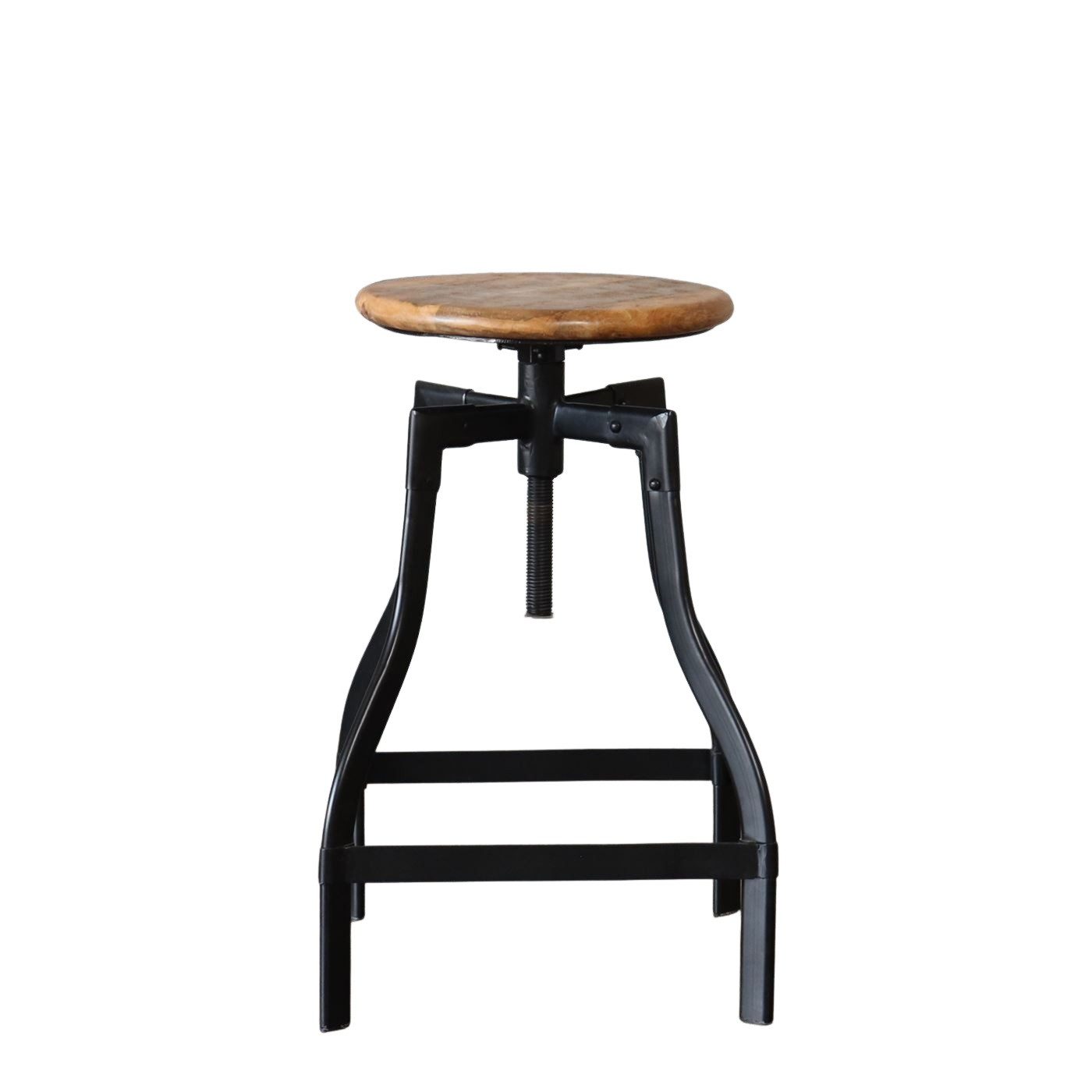 baario Sitzhocker Barhocker INDUS, höhenverstellbar Eisen & edles Mangoholz günstig online kaufen