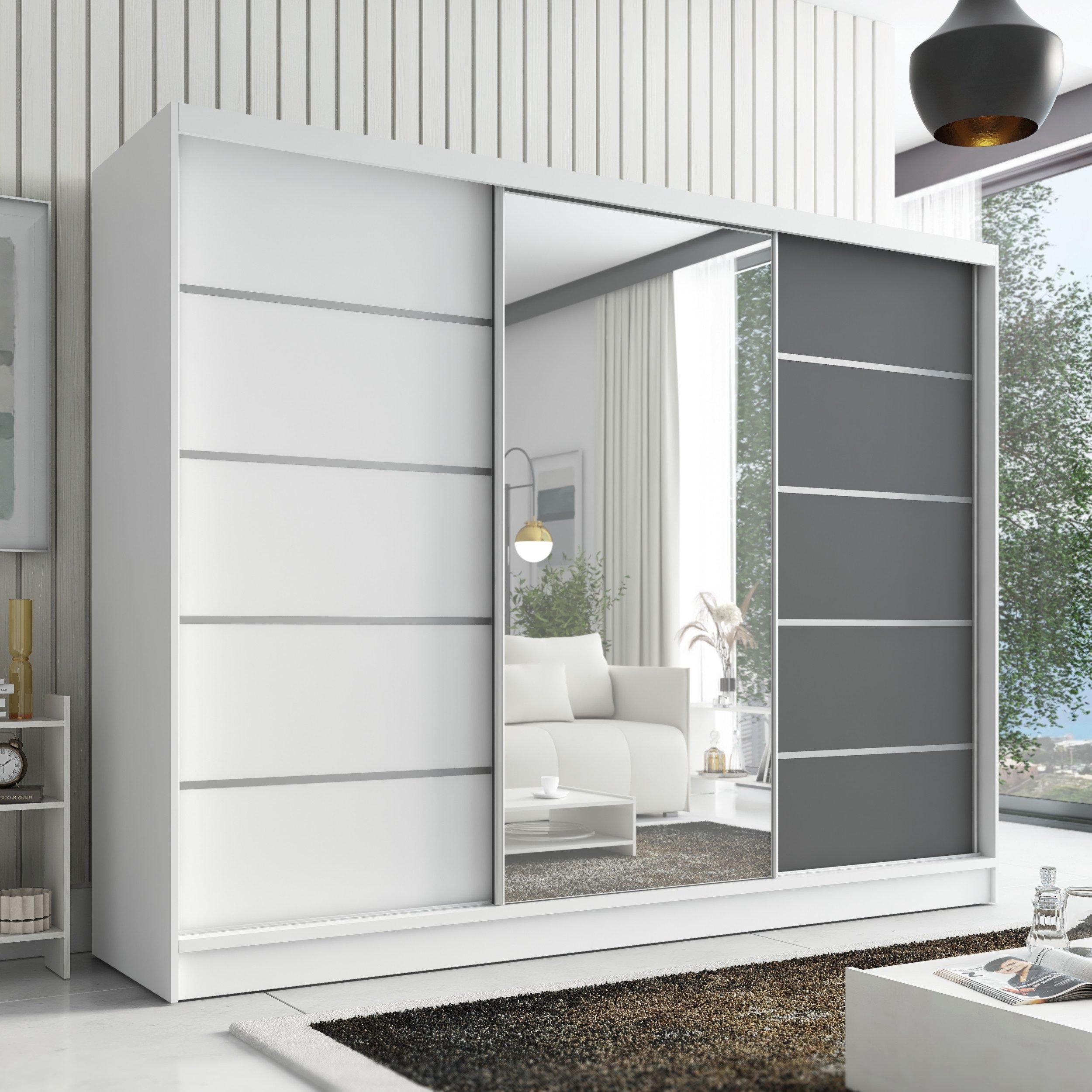 A&J MöbelLand GmbH Schiebetürenschrank AURELIA 1 mit 3 Schubladen und Spieg günstig online kaufen