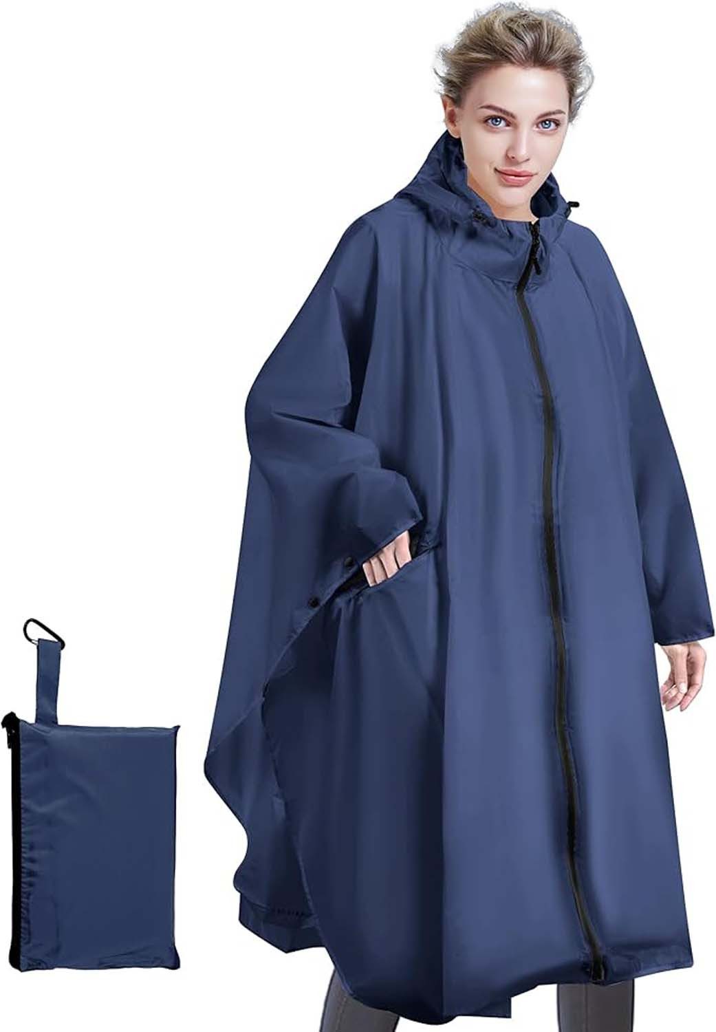 Regenjacke Wiederverwendbar Regenponcho,Unisex Regencape