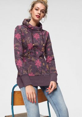Ragwear Sweatshirt NESKA O Kapuzen-Sweater mit asymetrischem Schalkragen