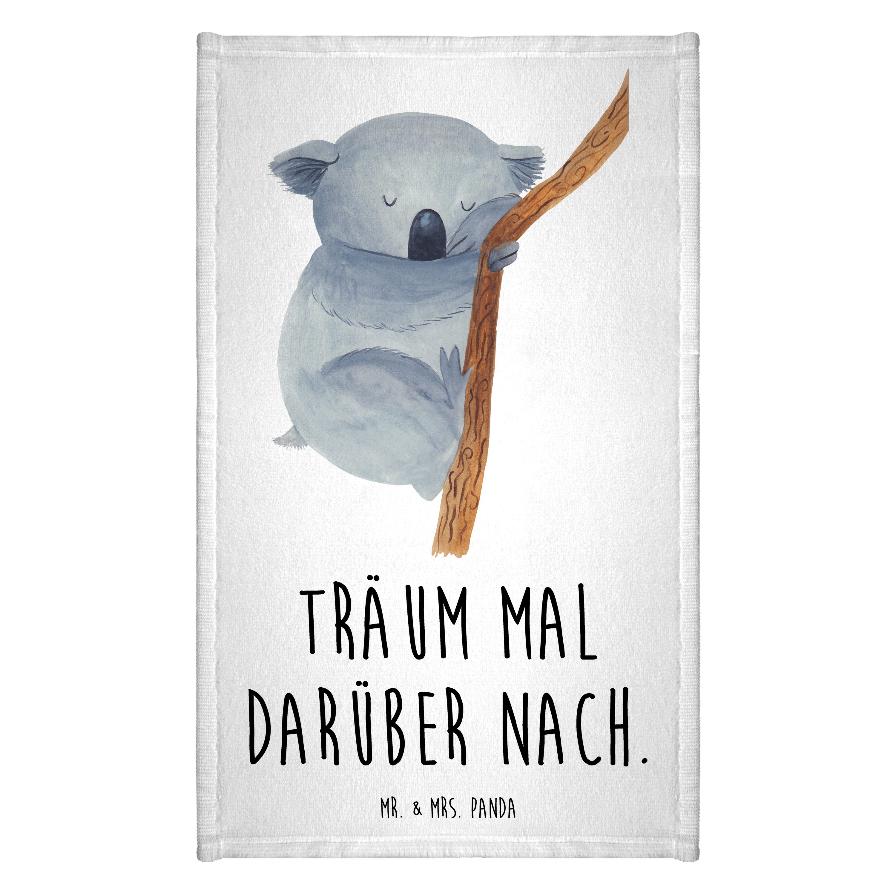 Handtuch Koalabär - Weiß - Geschenk, Tiermotive, Traum, Gästetuch, träumen, Tr