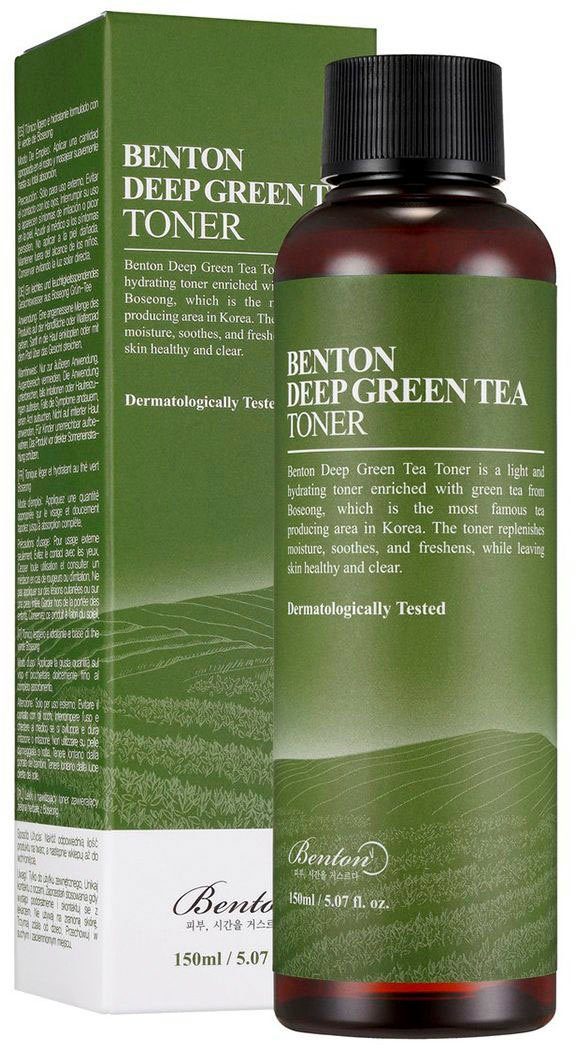 Benton Toner DEEP GREEN TEA TONER, spendet Feuchtigkeit, vitalisiert und nährt raue und müde Haut