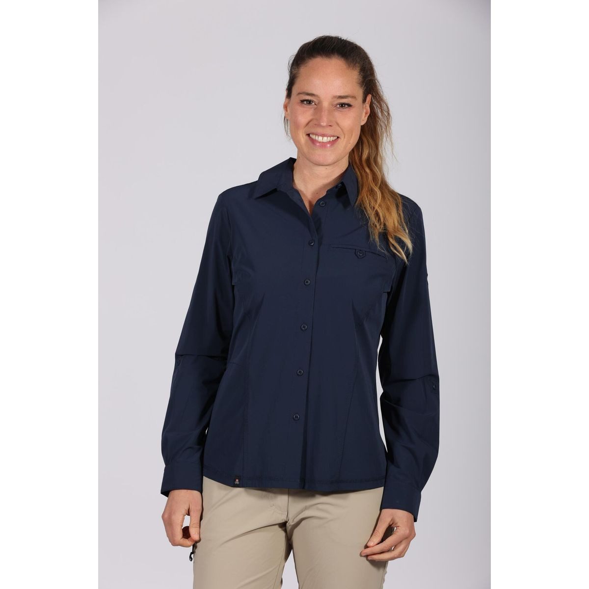 Maul Sport® Outdoorbluse Hochalm 4XT - SP - 1/1 Krempelbluse Schnelltrocknende Damenbluse mit Insect Shield® Technologie und