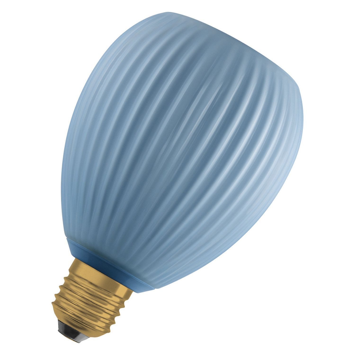 Licht-Erlebnisse LED-Leuchtmittel LAMP, E27, Warmweiß, Deko Birne Glas Blau E27 Ø 11 cm 2700 K 300 lm warmweiß