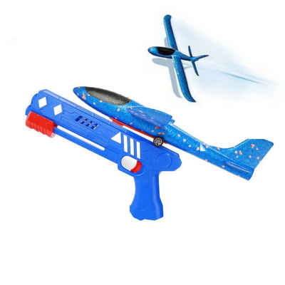 Toi-Toys Spielzeug-Auto AIR Schaumstoff-Flugzeug mit Shooterpistole
