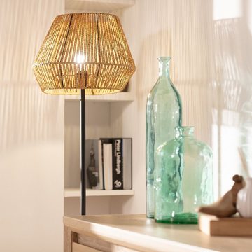 Aesthetic Living Stehlampe Stehlampe Kirito, Stehlampe mit braunem Schirm, ohne Leuchtmittel