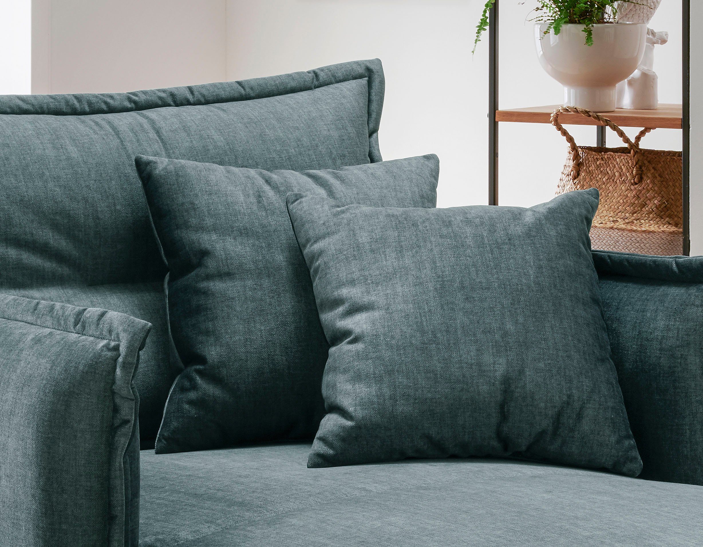 Home affaire Loveseat Lazio, moderner Sessel mit einer bequemen Polsterung, 2 Stk. Zierkissen