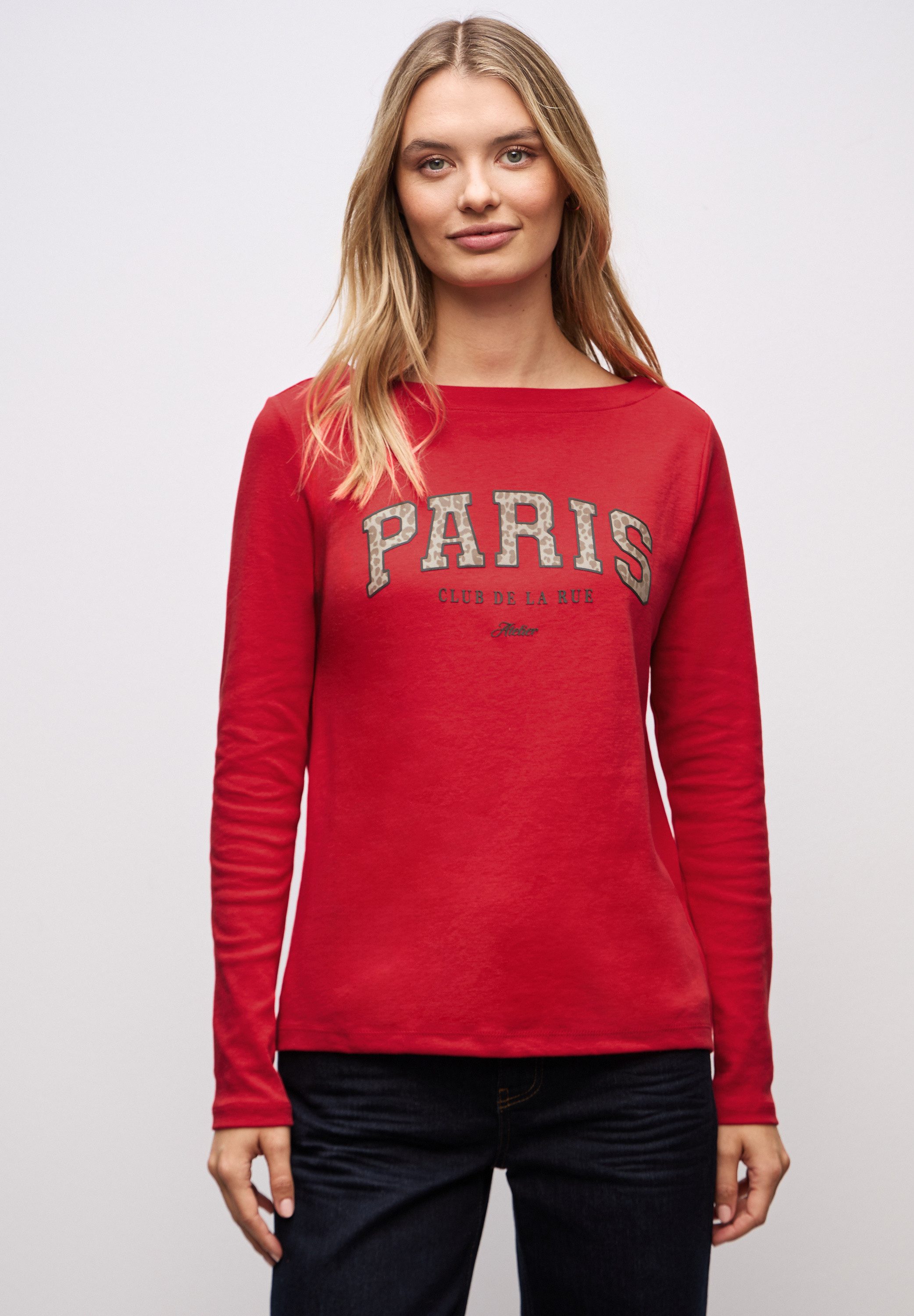 STREET ONE Langarmshirt aus reiner Baumwolle günstig online kaufen