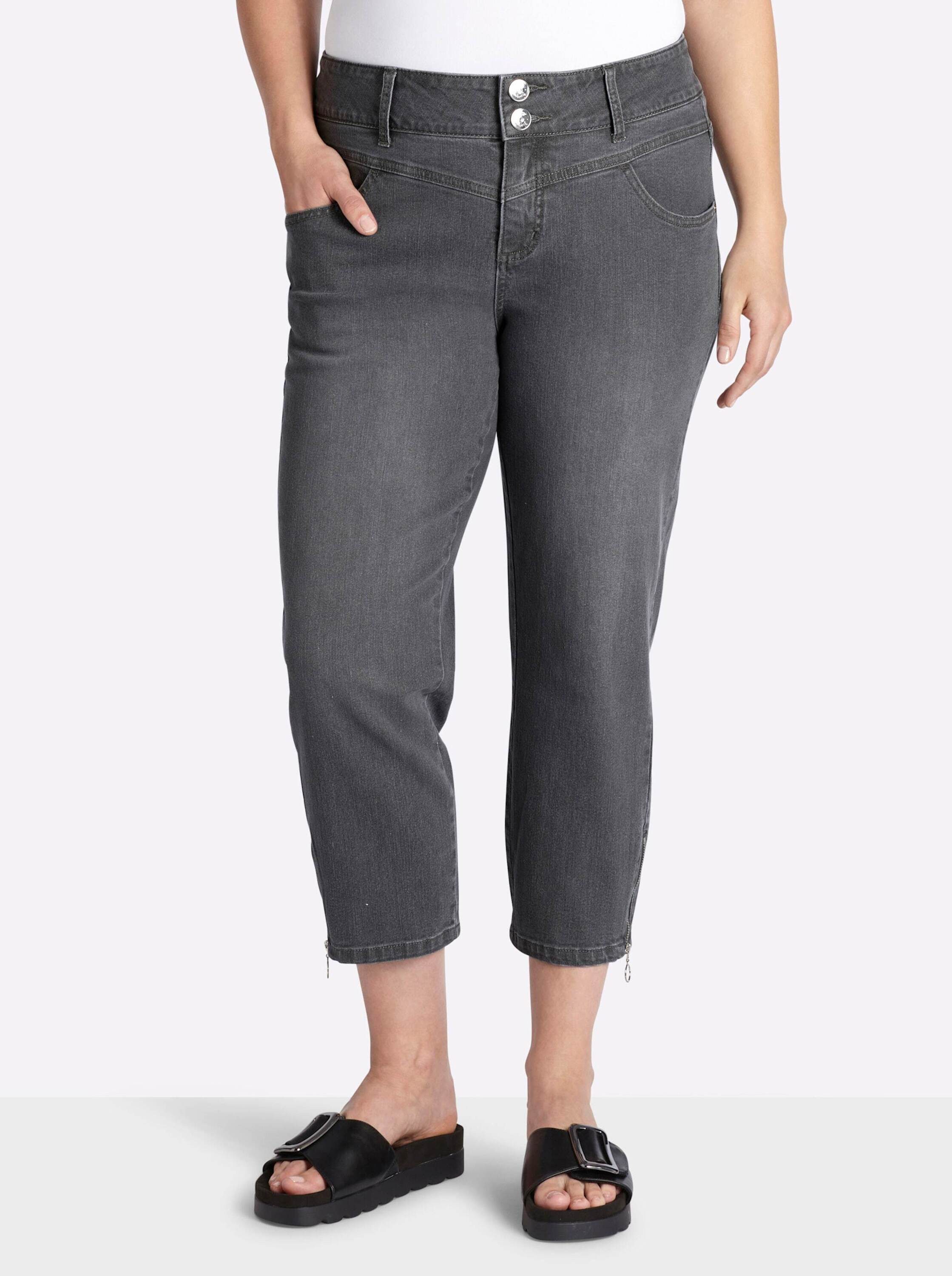 Sheego Jeansshorts 7/8-Jeans normal
