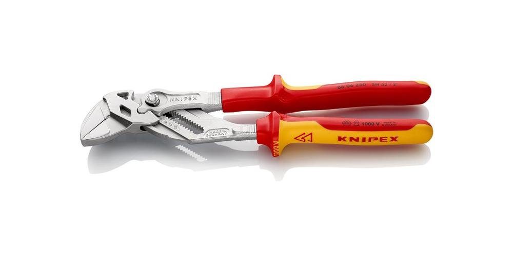 Knipex Zangenschlüssel Zangenschlüssel Länge 250 mm Spannweite 46 mm verchromt Mehrkomponenten-Hüllen VDE