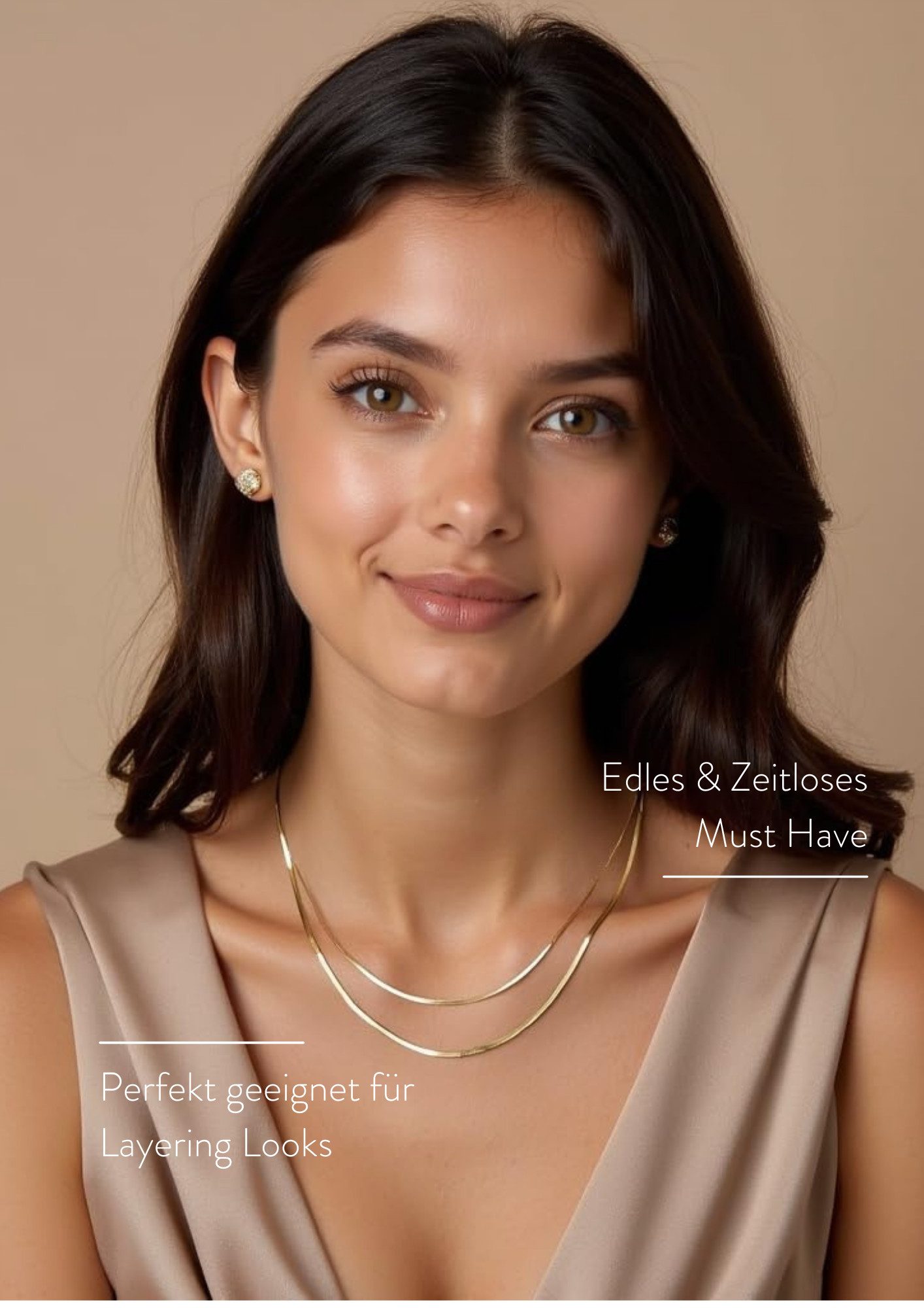 Einzelstück Schlangenkette Halskette ITALIAN COLLIER Gold günstig online kaufen