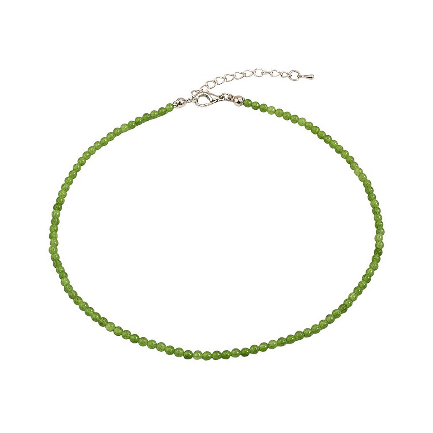 KARMA Kette ohne Anhänger Halskette Damen Naturstein 39 cm Kette vers. Farben (Damenhalskette Edelsteinkette, 1-tlg., Schmuck für Frauen verstellbar), verschiedene Steine