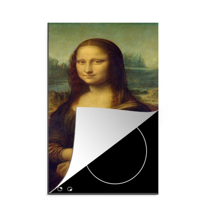 MuchoWow Herdblende-/Abdeckplatte Mona Lisa - Leonardo da Vinci Vinyl (1 tlg) Küchen Dekoration für Induktionsherd Induktionskochfeld