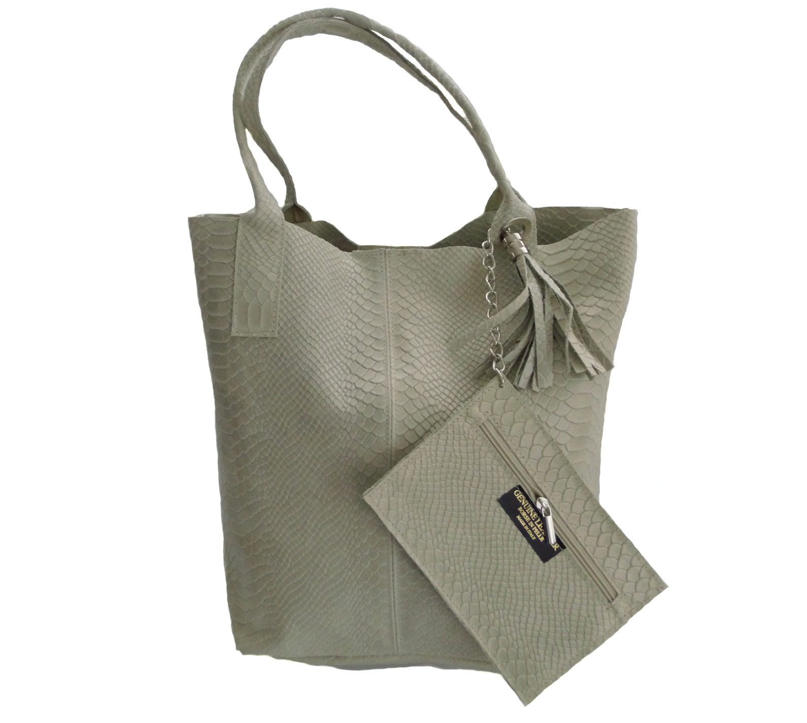 Mississhop Shopper Shopper aus echtem Leder mit Innenetui (2-tlg)