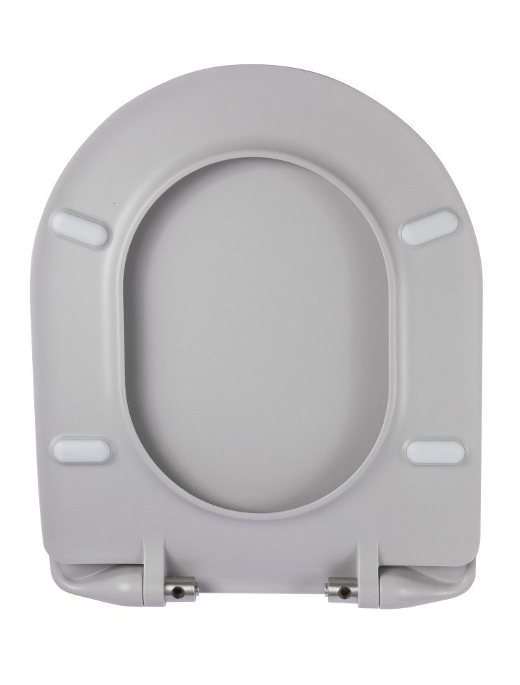 Primaster WC-Sitz Primaster WC-Sitz mit Absenkautomatik Prag grau, Abnehmbar Absenkautomatik Edelstahlscharniere