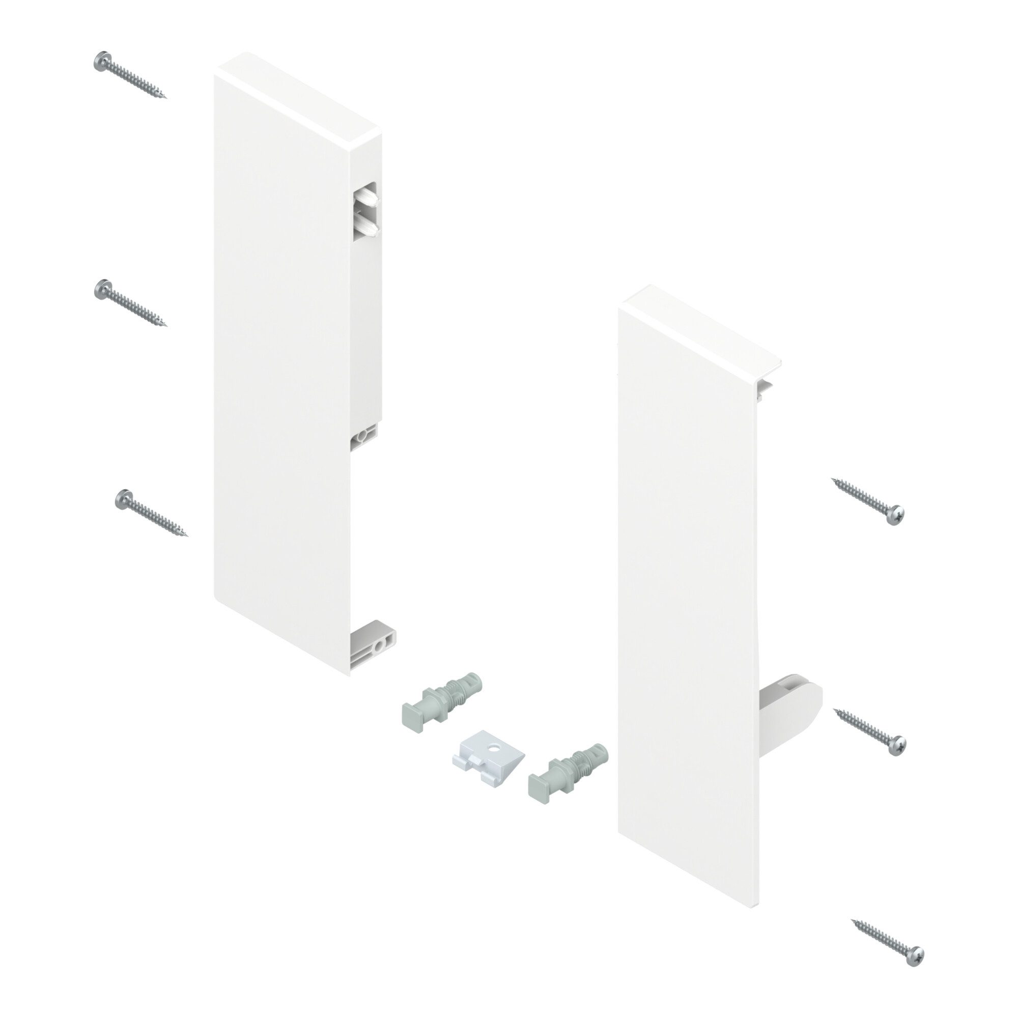 blum Teleskop-Vollauszug Blum Fronthalter TANDEMBOX Höhe D für Innenauszug mit 1-fach Reling li