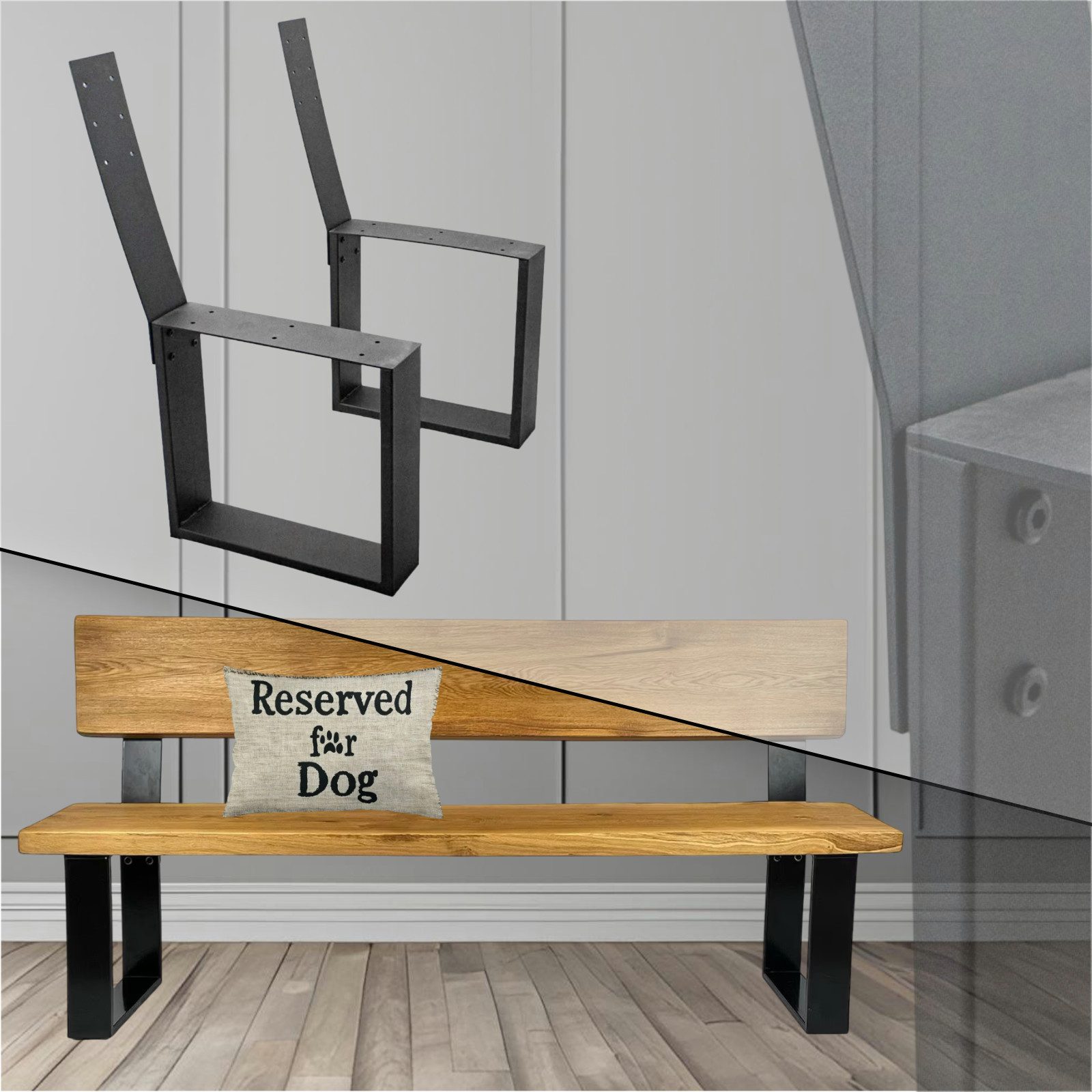 STADO Sitzbank Bankgestell Sitzbank Bankbeine Gartenbank Bankkufen Schwarz günstig online kaufen