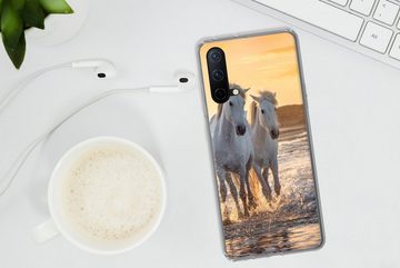 MuchoWow Handyhülle Pferde - Wasser - Strand - Tiere, Phone Case, Handyhülle OnePlus Nord CE 5G, Silikon, Schutzhülle