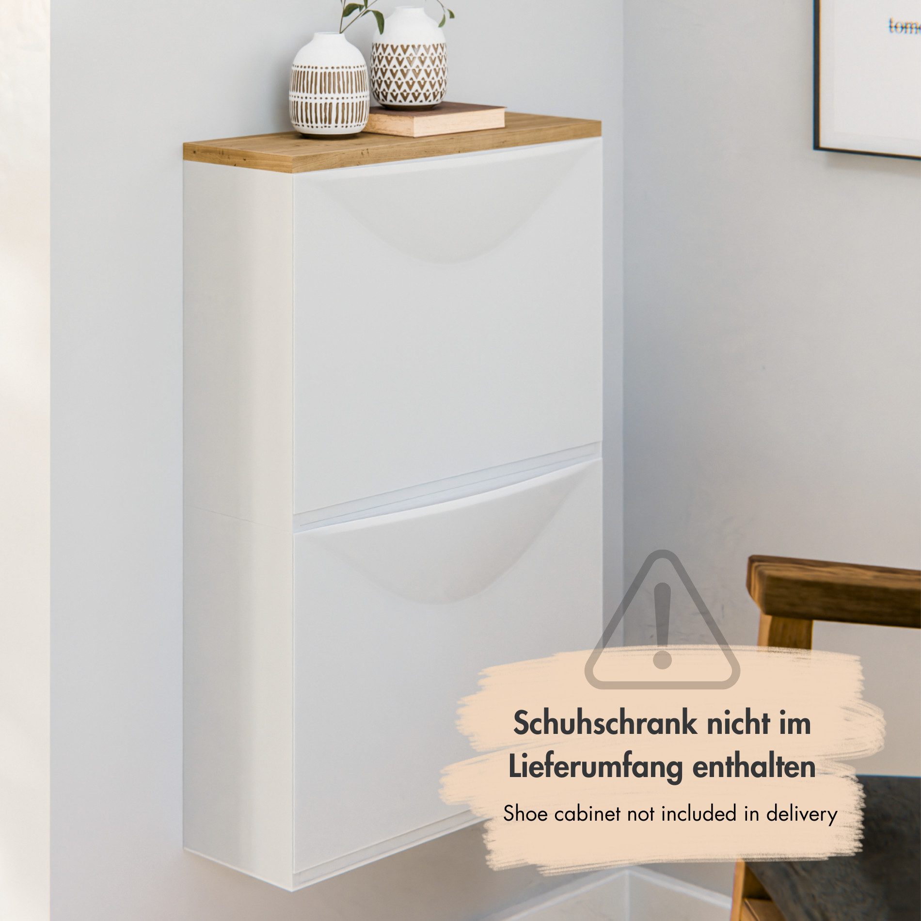 Clutter Cover Abdeckplatte für Trones Schuhschrank, Holzplatte im Stil Eich günstig online kaufen