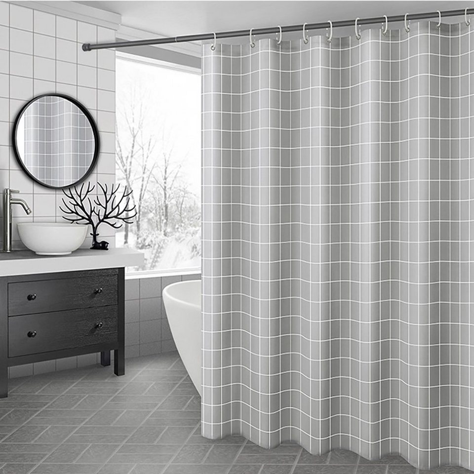Bad Duschvorhang Polyester Gedruckt Wasserabweisend Vorhang Anti-Schimmel NEU