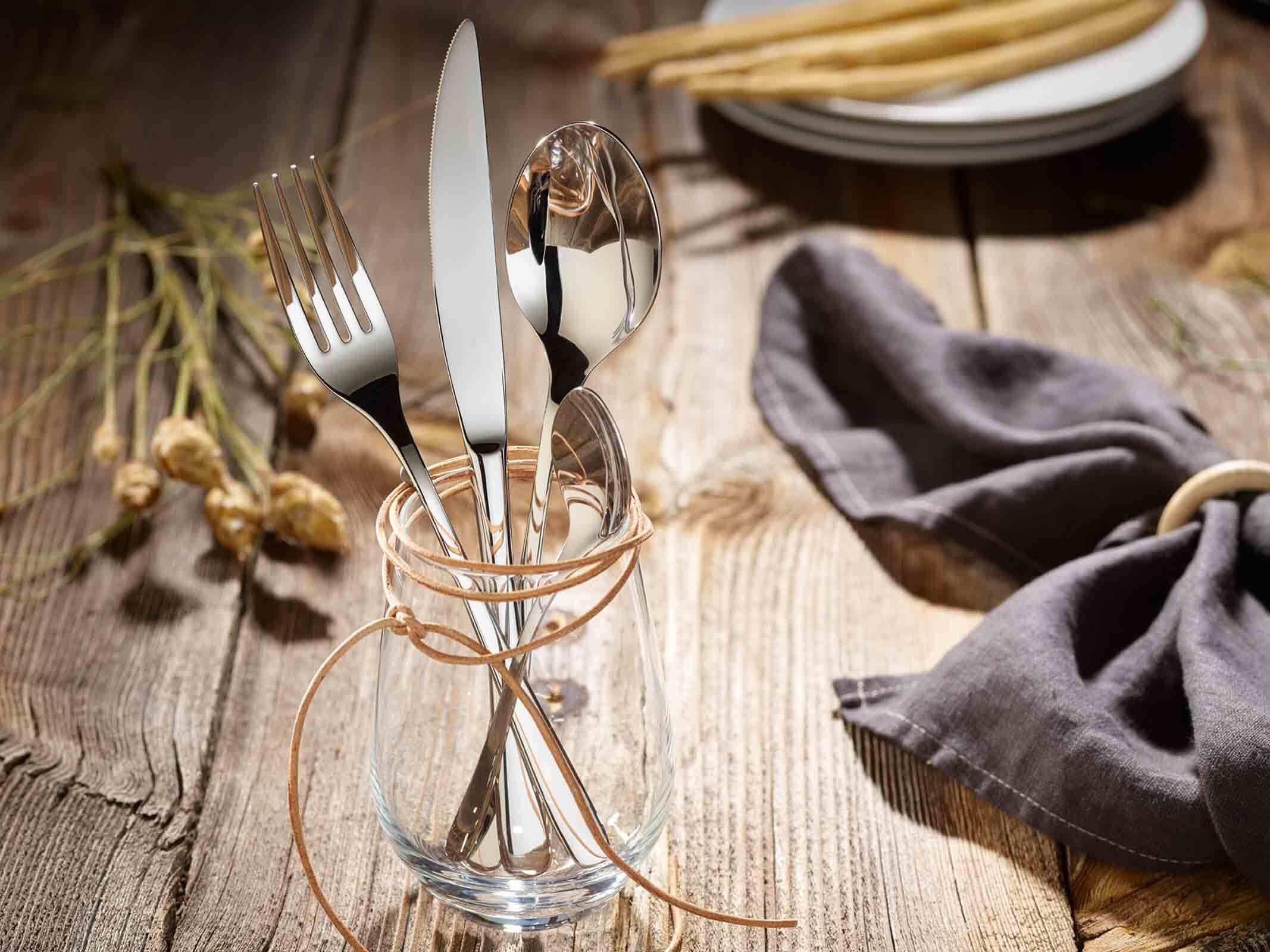vivo Villeroy & Boch Group Besteck-Set New Fresh Basic Tafelbesteck 24er Set (24-tlg), Edelstahl, Spülmaschinenfest