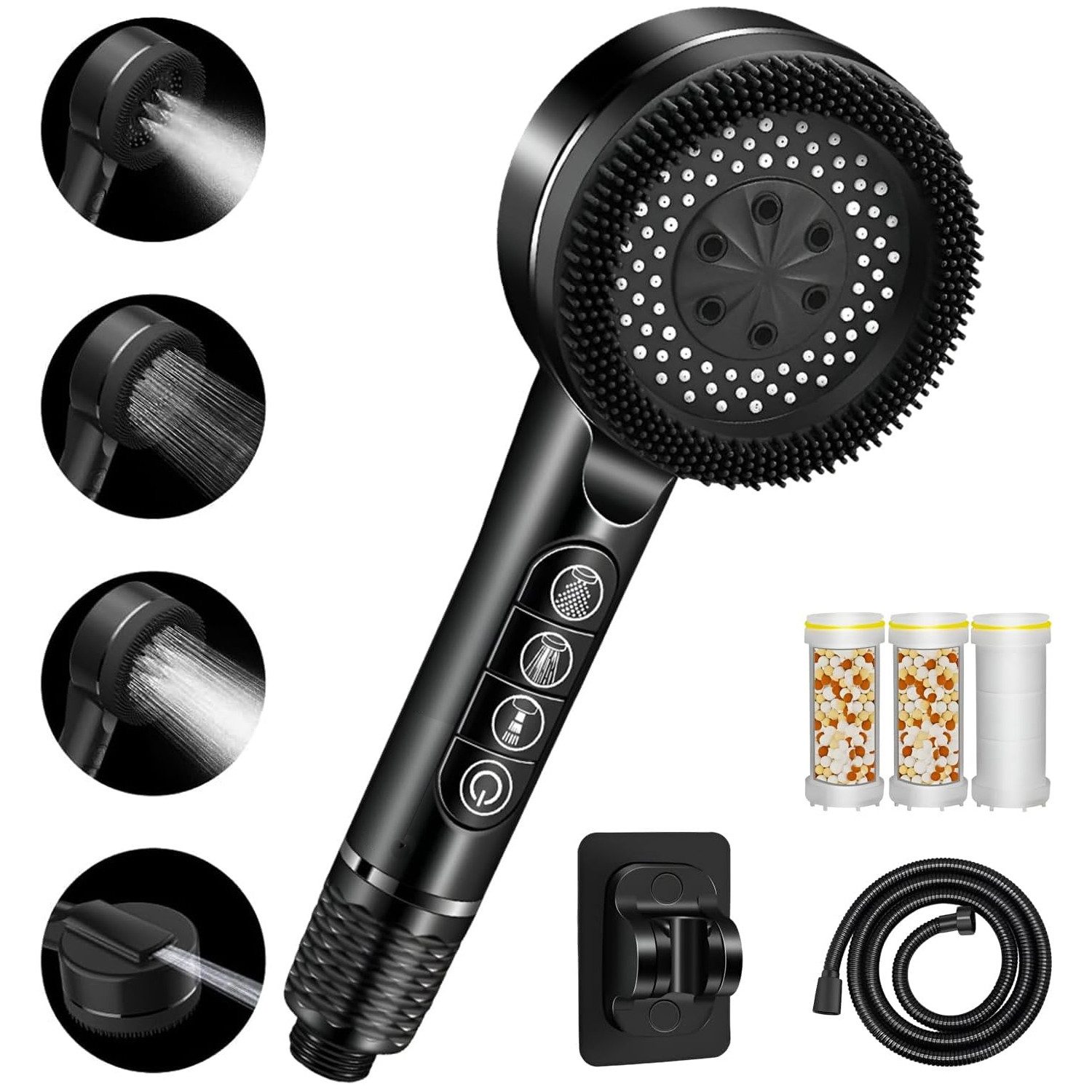 TUWENA Handbrause Duschkopf mit Filter Hochdruck, mit 1.5M Brauseschlauch u günstig online kaufen