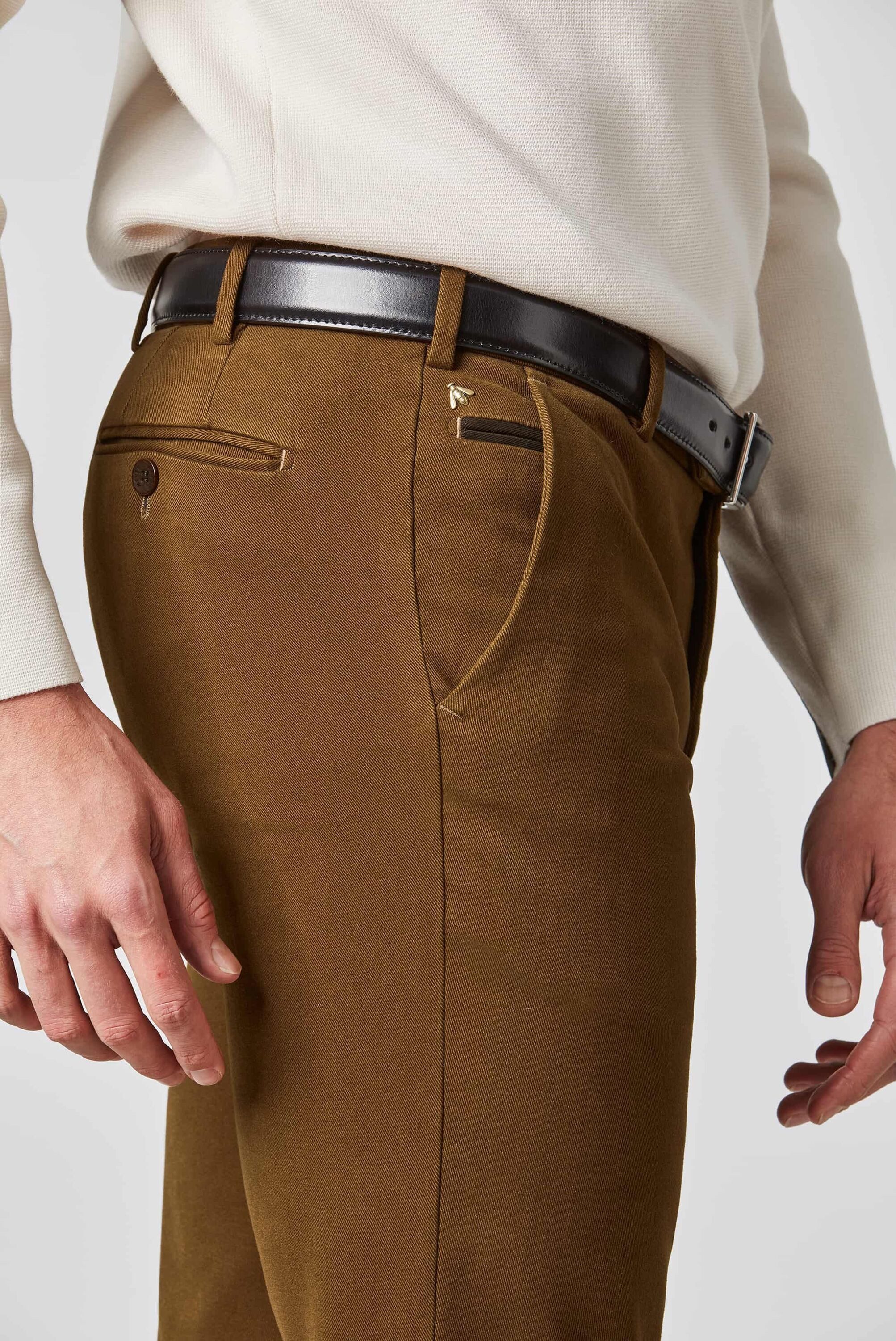 MEYER Chinos Bonn Super-Stretch Winter Twill, mit Stretch-Dehnbund