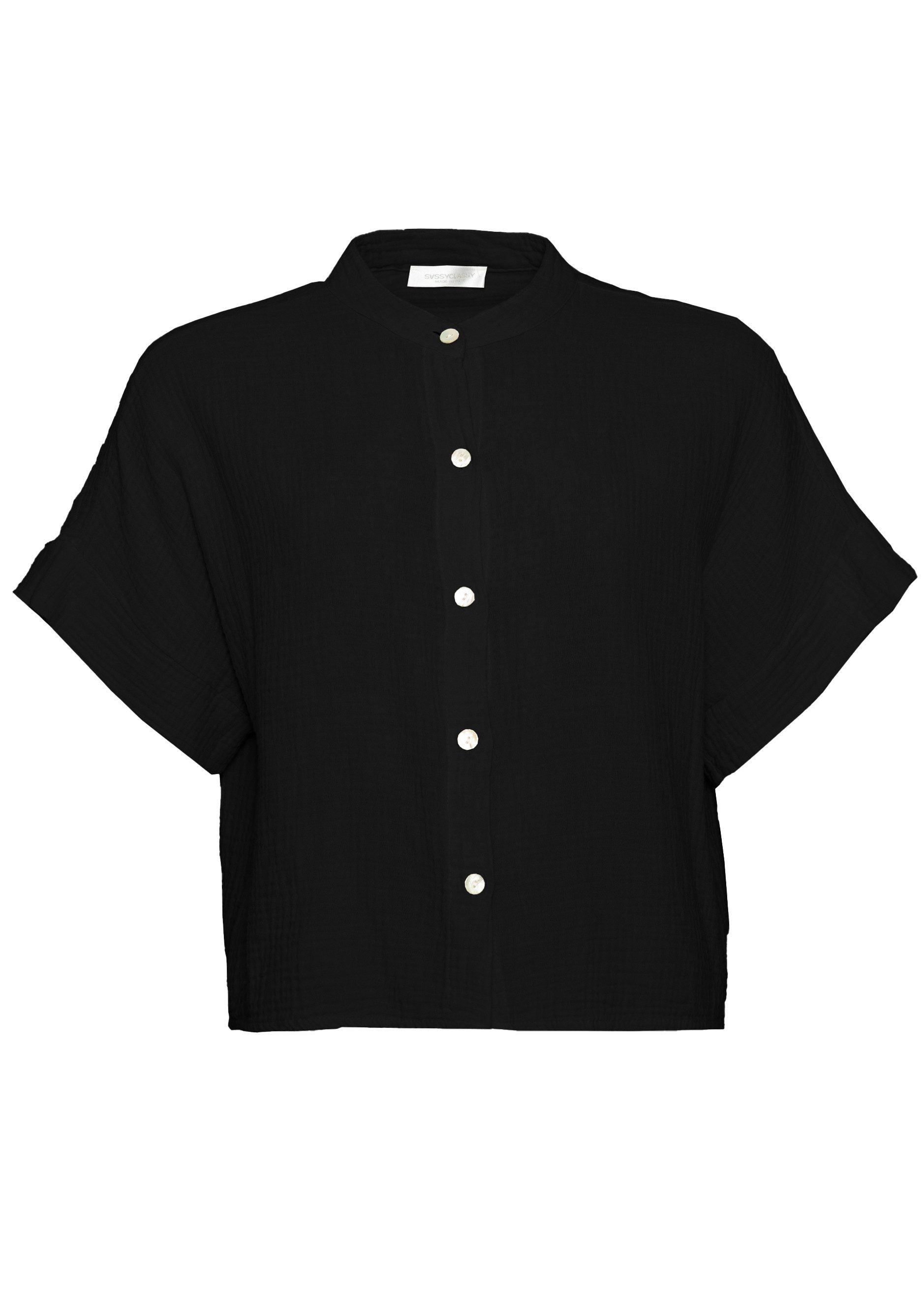 SASSYCLASSY Langarmbluse Musselin Bluse Kurzarm für günstig online kaufen