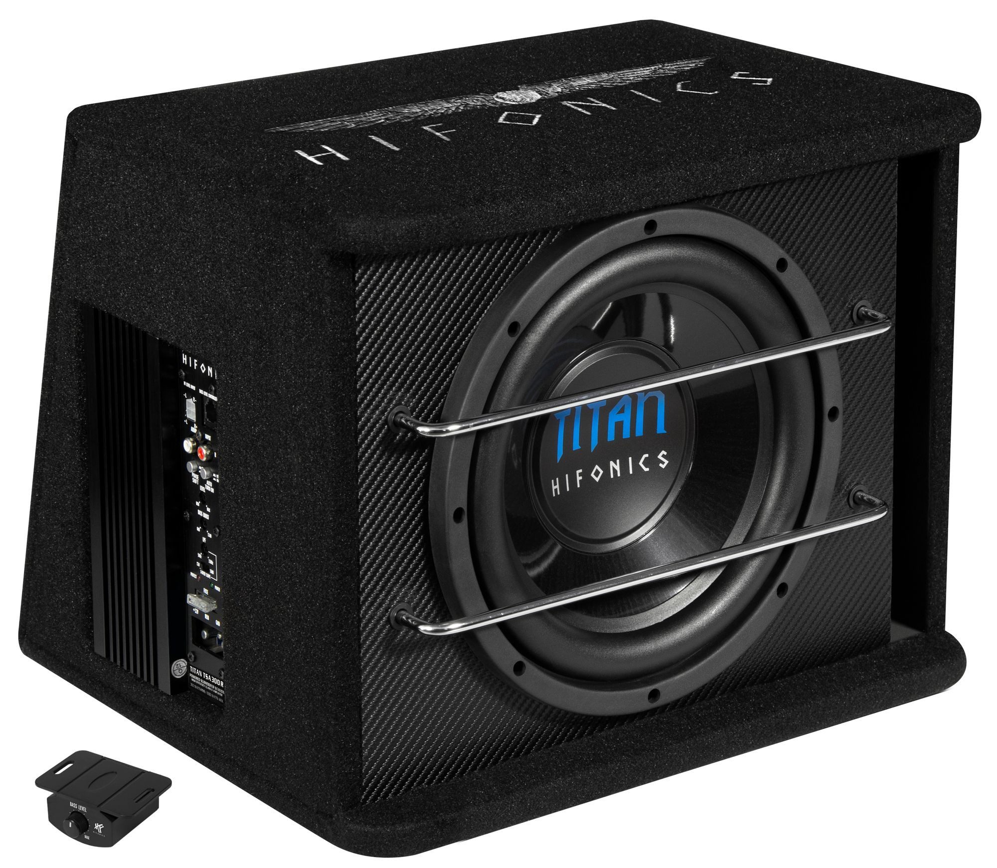 Hifonics TSA300R Aktivsubwoofer 30cm mit Digital-Endstufe Auto-Subwoofer (300 W, max.: W 30 cm)