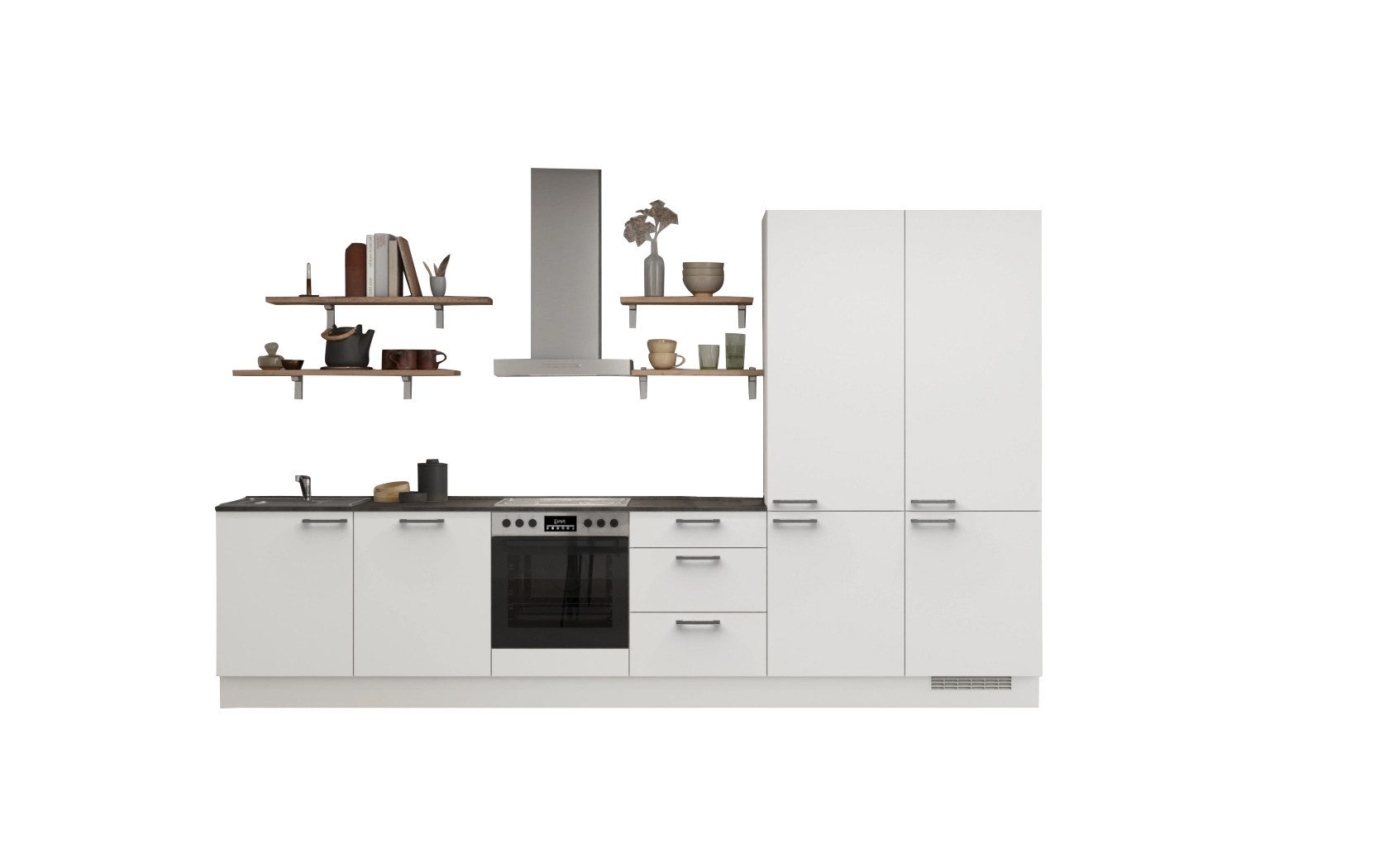 nobilia® Кухниzeile Skive, individuell anpassbar, gratis Кухниplanung mit Profis, (360 Breite), vormontiert, wahlw. mit E-Geräten, inkl. Lieferung & Montage