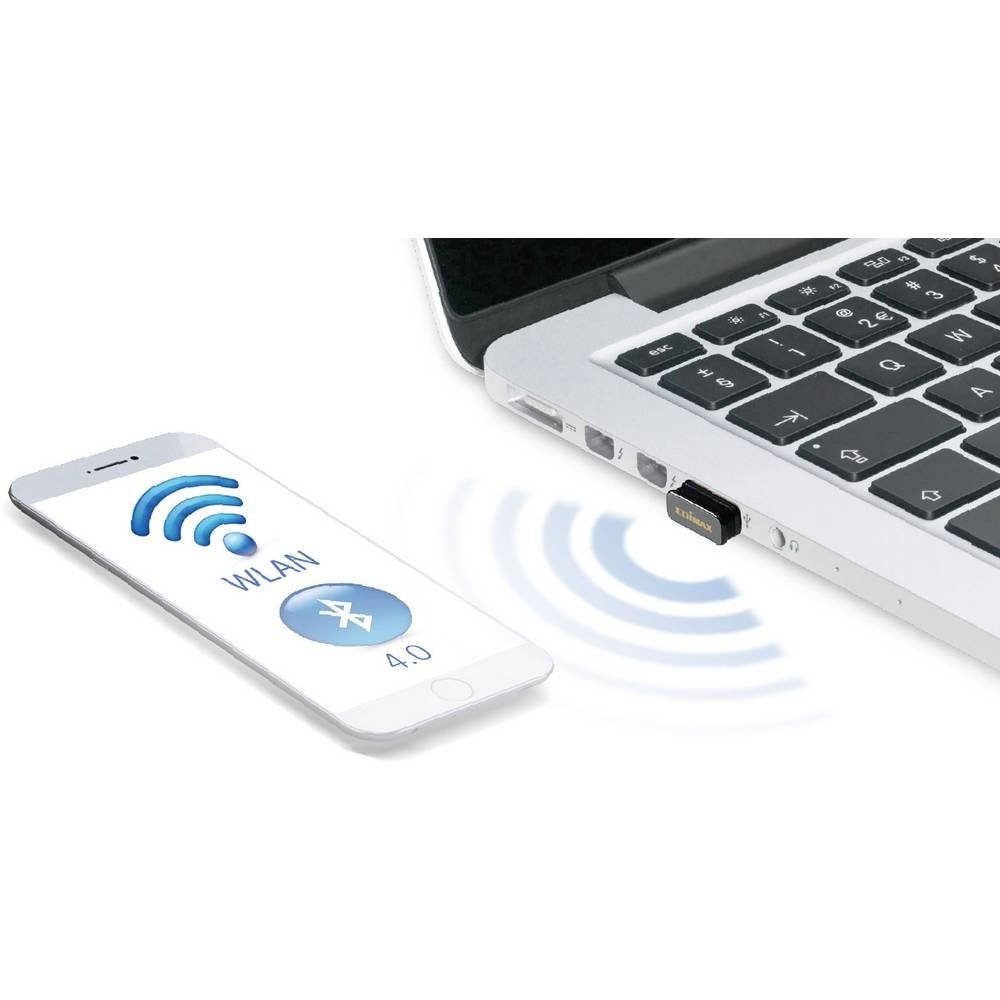 Edimax WLAN-Stick N150 2-in-1 Bluetooth USB-Adapter & 4 Nano WLAN