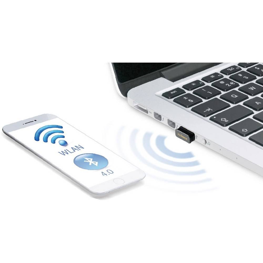 Edimax WLAN-Stick N150 2-in-1 WLAN & Bluetooth 4 Nano USB-Adapter EW-7611ULB