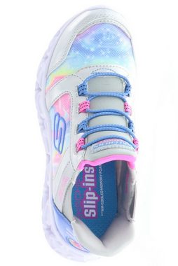 Skechers 303707L/SMLT S Lights-Galaxy Lights-Tie Dye Takeoff Silver/Multi Sneaker Lichter können innen an- und ausgeschalten werden