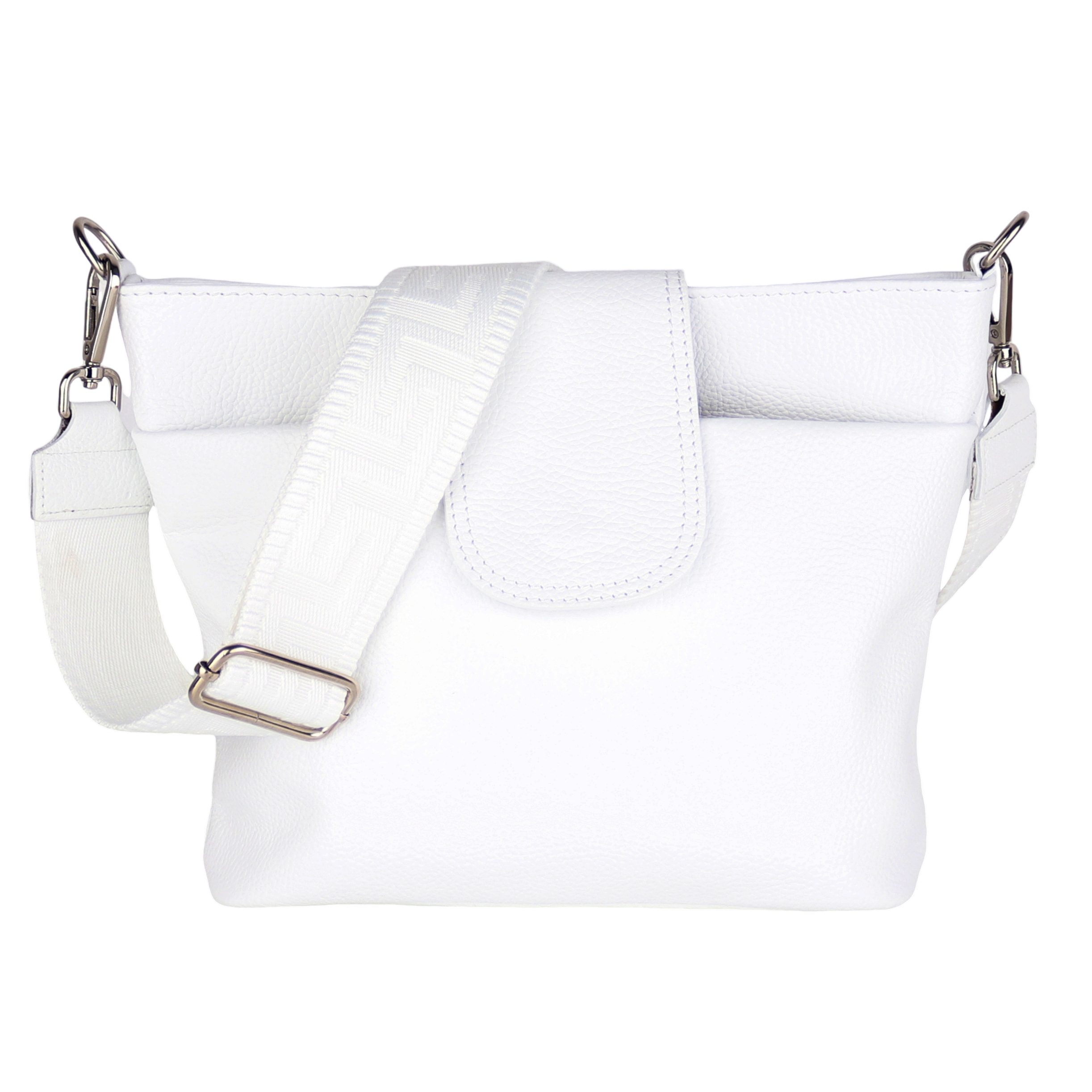 MIRROSI Umhängetasche Damen, Crossbody Bag, Echtleder Made in Italy (1 Tasche mit 1 oder 2 Gurte), verstellbaren Schulterriemen), 30x24,50x9cm (BXHXT) viel Stauraum