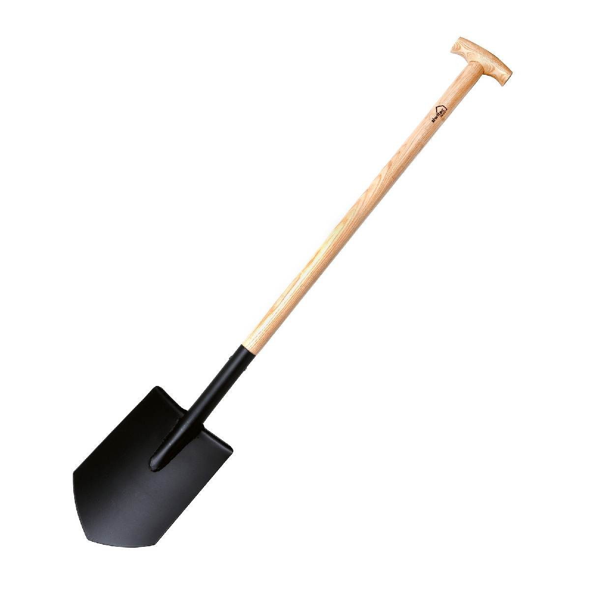 siwitec Spatengabel Spaten spitz Gartenspaten SG-310 118 cm Garten Spaten Holzstiel Esche, (Set, Gartengerät in gewählter Ausführung)