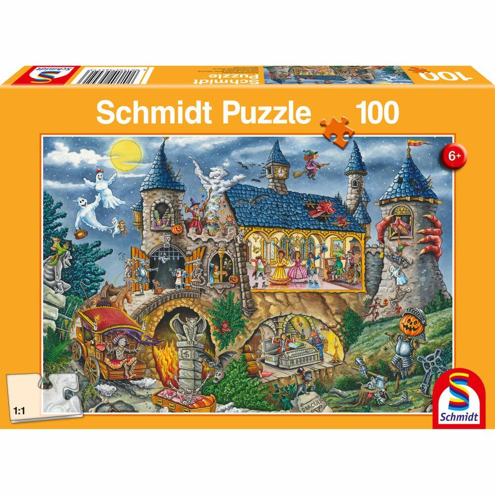Puzzle Geisterschloss, Puzzleteile Schmidt Spiele 100