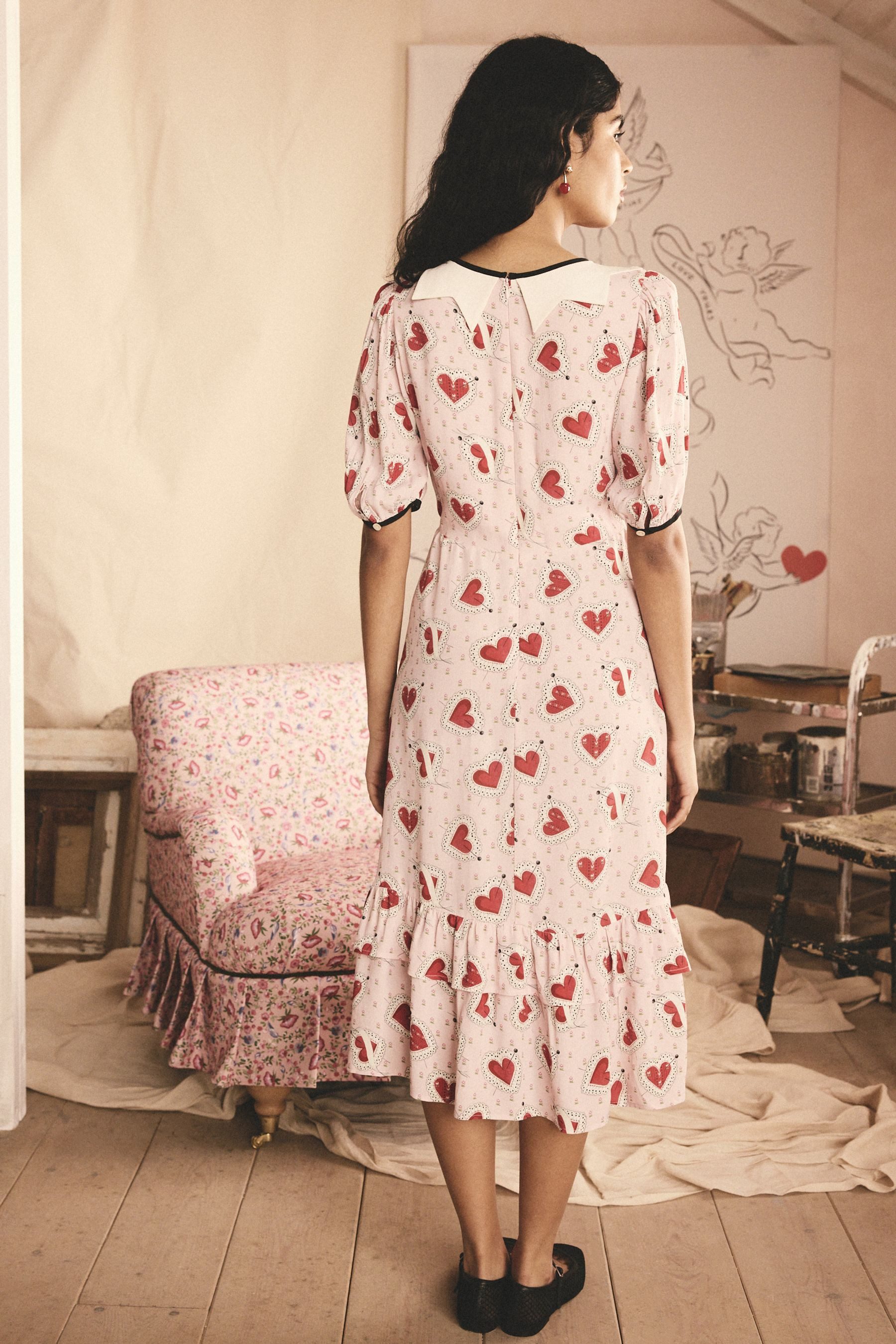 Cath Kidston Volantkleid Cath Kidston Teekleid (1-tlg)