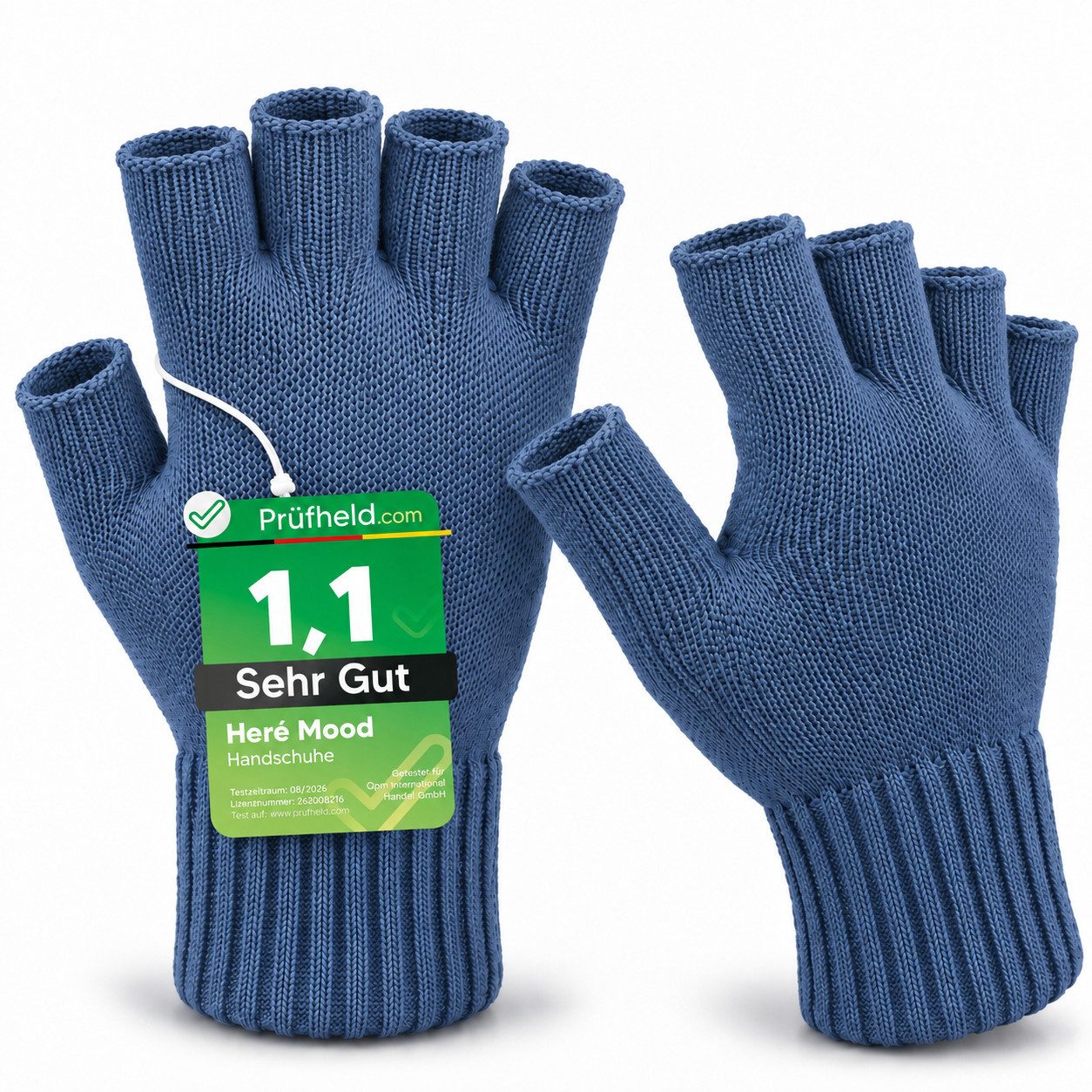 herémood Strickhandschuhe Fingerlose Handschuhe Winter für Damen Herren, Winterhandschuhe vollständig bedeckte Finger; Testsiegel SEHR GUT (Note 1,1)