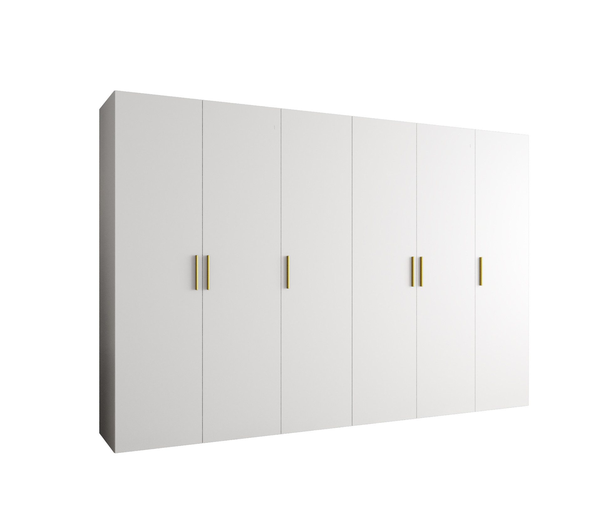 MOEBLO Drehtürenschrank LIVENTO 1 (mit Soft-Close, moderne Griffe – Moderner Kleiderschrank mit Einlegeböden & Kleiderstange für Schlafzimmer und Ankleide, Kleiderschrank Schrank Garderobe Schlafzimmer Drehtürenschrank) (BxHxT): 100/150/200/250/300x202x52 cm