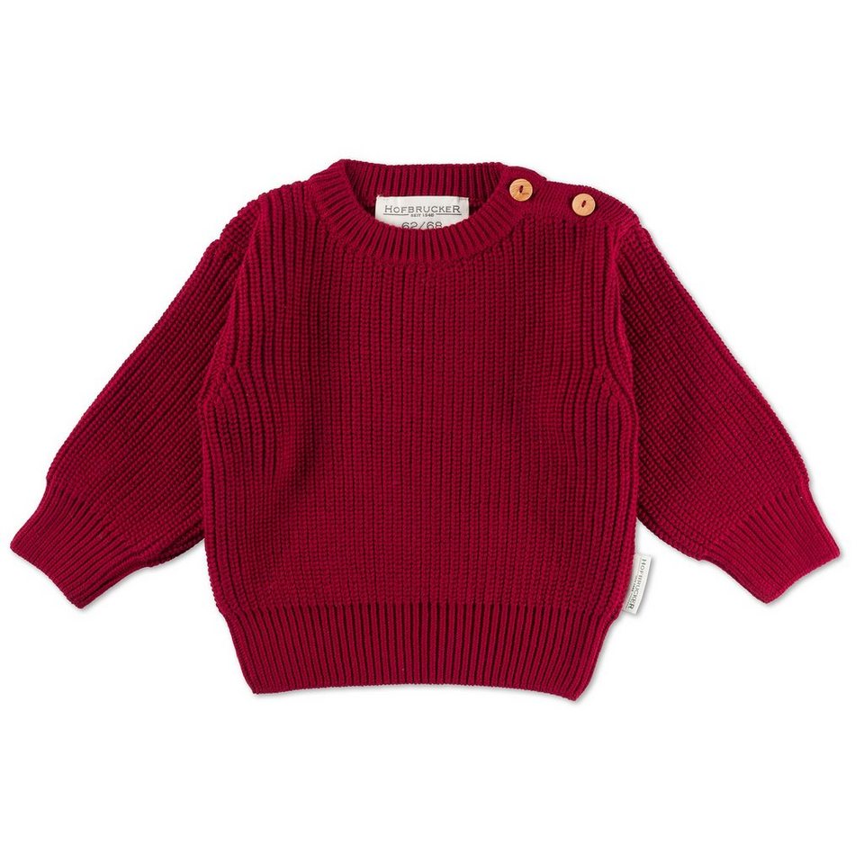 Hofbrucker seit 1948 Strickpullover Oversize Baby Strickpulli LARA  Cranberry (1-tlg)