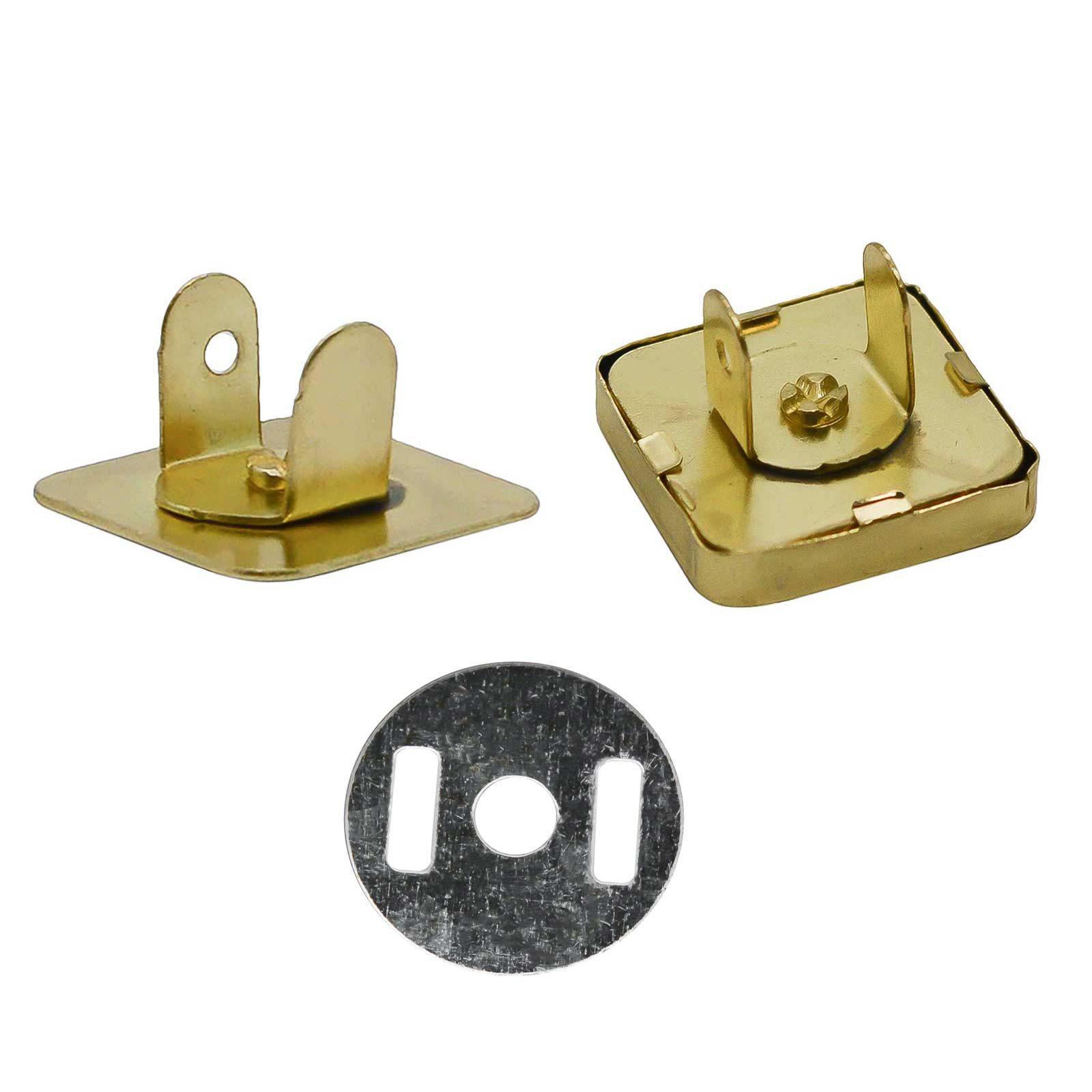 maDDma 5 Magnet-Verschlüsse 18x18mm Farbwahl - Taschen Schloss Verschluss Gurtstecker (5er Set)
