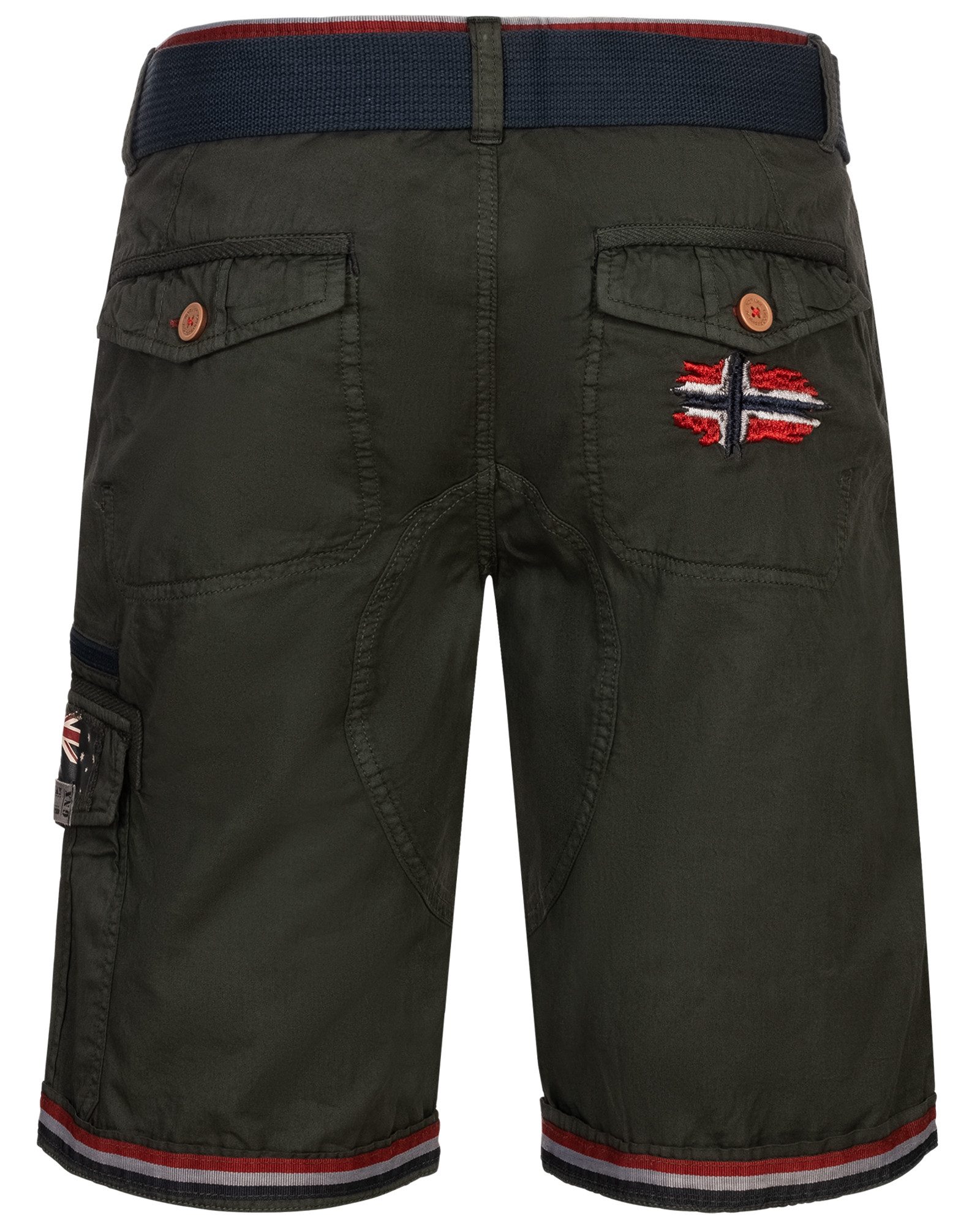 Geographical Norway Shorts Herren Cargo Shorts kurze Hose Short Bermuda knielang Parodi + Gürtel – Bild 5 von 5