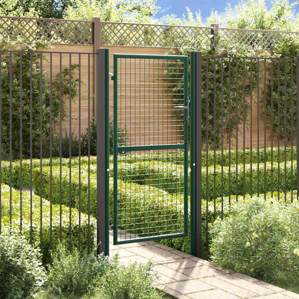 vidaXL Gartentor Zauntor Stahl 100x175 cm Grün